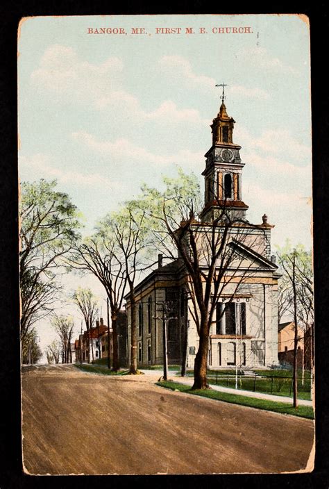 Bangor First M E Church Methodist Carte Postale Ancienne Et Vue