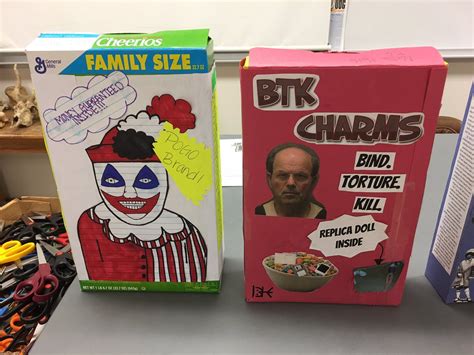 Serial Killer Cereal Box Project