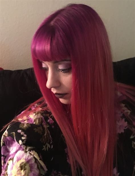Vibrant Purple Roots And Pink Hair Transformation