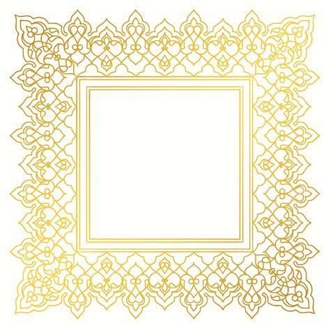 Islamic Golden Vector Hd Images Islamic Art Golden Border Frame