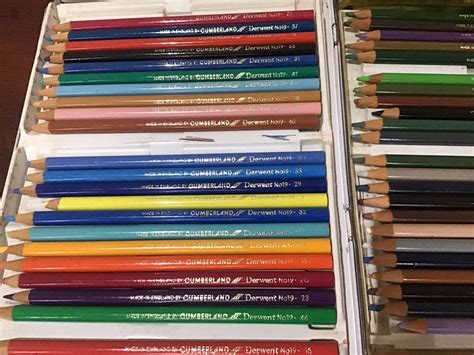 Vintage Derwent Rexel Cumberland Artists Colour Pencils Incomplete Qty Ebay
