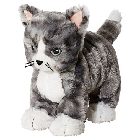 Lilleplutt Soft Toy Cat Greywhite Ikea