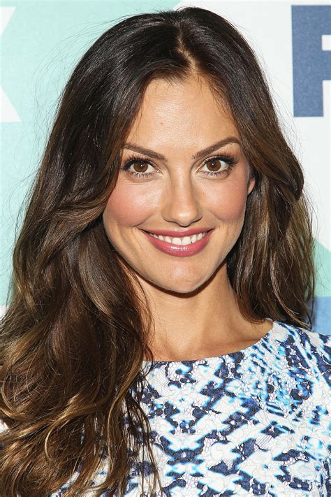 Minka Kelly Stuck With Her Signature Brunette Waves And Flushed See