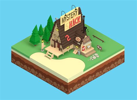 3d Mystery Shack From Gravity Falls On Behance