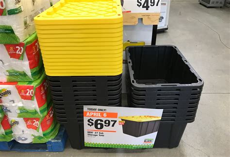 Today Only Hdx 27 Gallon Storage Totes Just 697 At The Home Depot