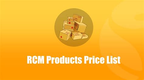 Ach loans, advance/ previous business loan consolidation, business factoring, equipment financing. Download RCM Products Price List PDF 2021 | With BV, DP, MRP