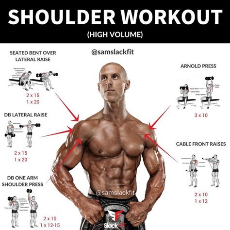 High Volume Shoulder Workout Workout Plan Gym Fitness Body Workout