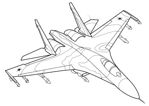 Ferocious fighter jet planes coloring airplane printouts for kids. War Plane coloring pages to download and print for free