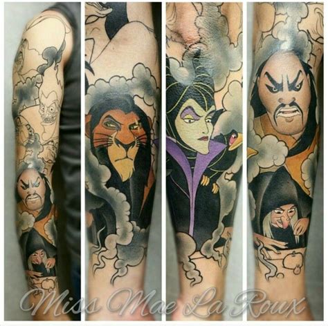 Villains Sleeve Tattoo Disney Tattoos Sleeve Tattoos Dream Tattoos
