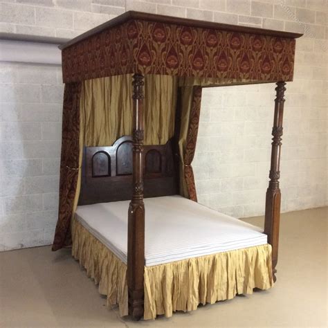 Regency 5 Kingsize Four Poster Bed With Drapes Antiques Atlas