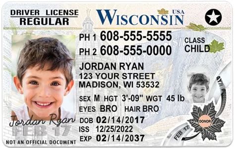 Wisconsin Kid Driver License For Children Under 12 1 Cute Pooch