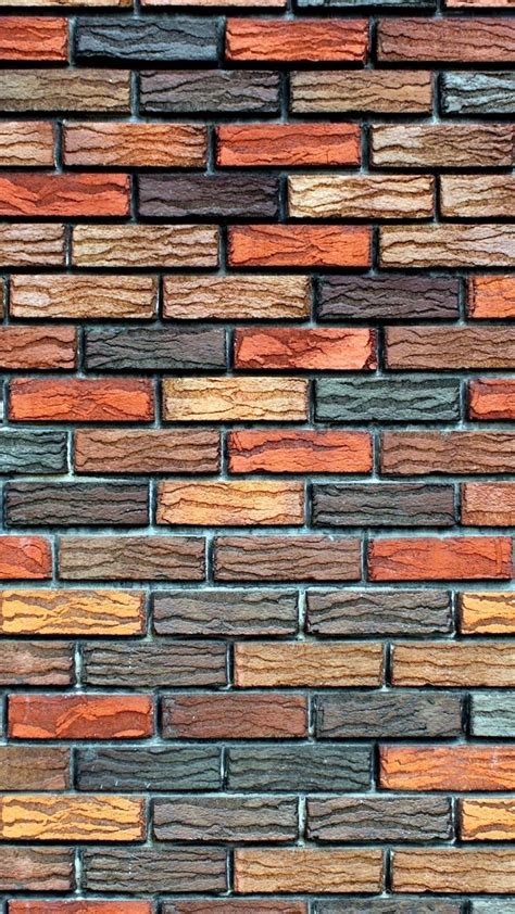 Download Wallpaper 720x1280 Wall Stone Brick Background Texture