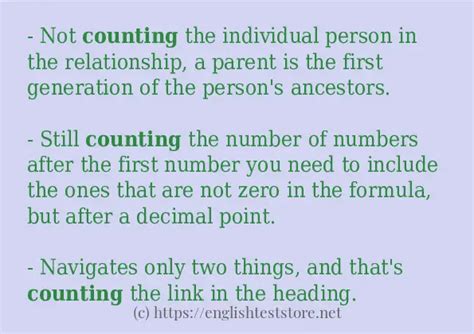 Sentence Example Of Counting Englishteststore Blog