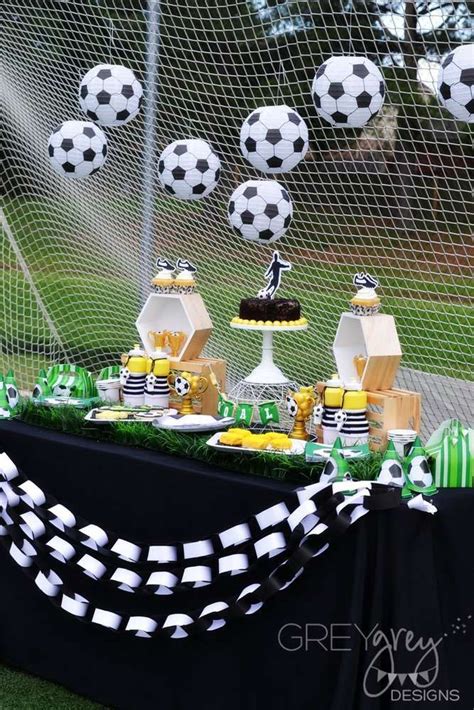 Get the entire set of printable soccer party decorations here! Pin on Projects to Try