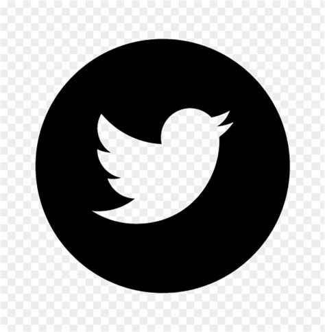 Twitter Icon Circle Black Vector Toppng