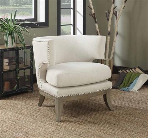 Accents Chairs Contemporary White Accent Chair 902559 Living