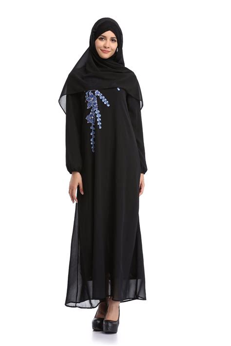 New Kaftan Abaya Islamic Muslim Women Long Sleeve Maxi Dress Chiffon Dressmuslim Womenmaxi