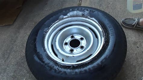 How To Check A Tire For A Slow Leak With Soap And Water Youtube