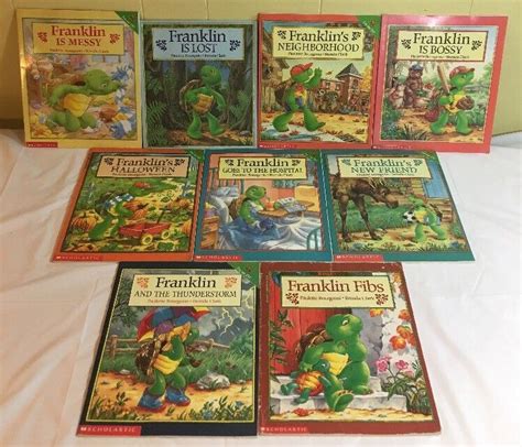 Franklin The Turtle Book Lot Of 9 Kids Goes To School