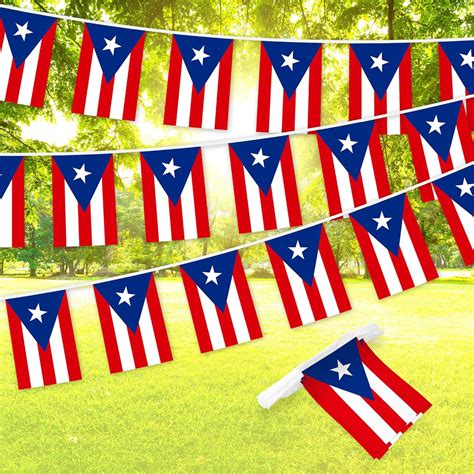 G128 Puerto Rico Pr Bunting Banner Flag 82 X 55 Inch