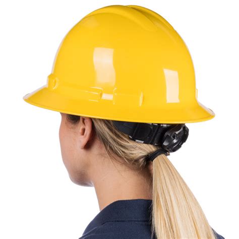 Cordova Duo Safety Yellow Full Brim Style Hard Hat With 6 Point Ratchet