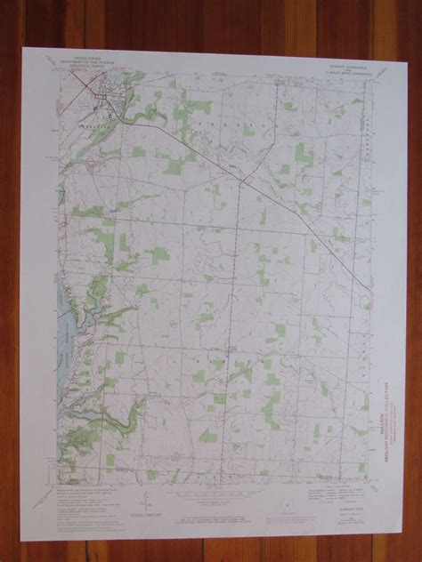 Sunbury Ohio 1974 Original Vintage Usgs Topo Map 1974 Carte