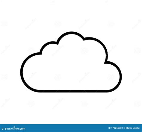 Icono De Nube Ilustrado En Vector Sobre Fondo Blanco Stock De 9150