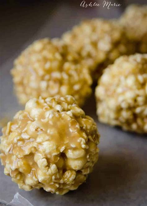 Caramel Popcorn Balls Ashlee Marie Real Fun With Real Food