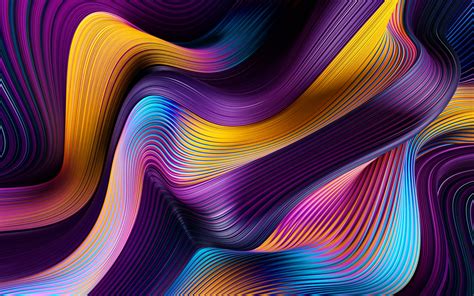 Download Wallpapers Abstract Waves Background Waves Patterns Violet