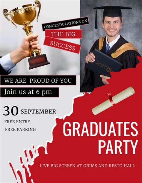 Graduation Flyer Template Postermywall