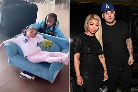 rob kardashian and blac chyna s daughter dream 6 plays with brother king 9 in rare video as