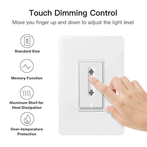 Single Pole Neutral Wire Required Compatible With Alexa Treatlife Wifi Light Switch For Dimmable