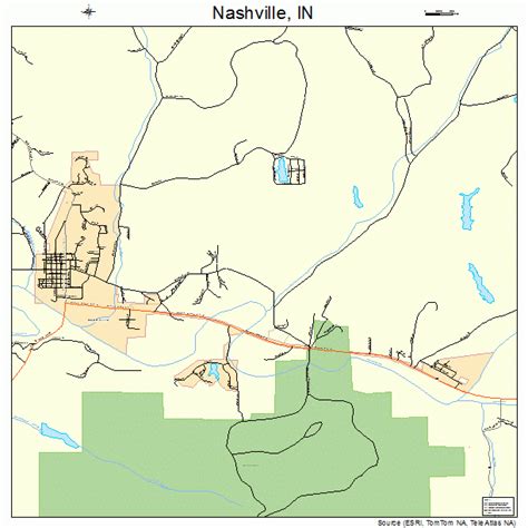 Nashville Indiana Street Map 1852038