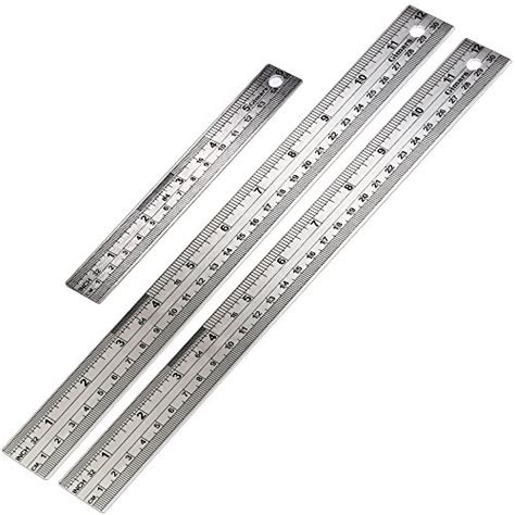 Eboot Stainless Steel Ruler Metal Ruler With Conversion Table 15 Inch