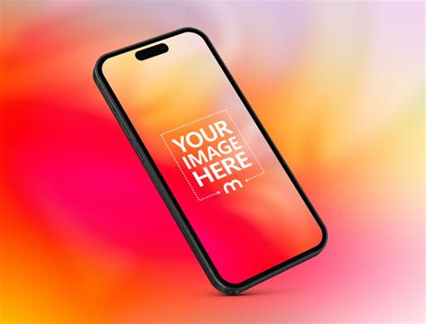 Black Iphone 14 Perspective View Mockup Template Mediamodifier