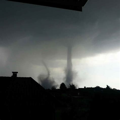 Rare Twin Tornadoes Touch Down In Schleswig Holstein Germany — Earth