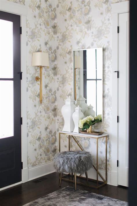 Timber Trails Farmhouse Tour Foyer Wallpaper Wallpapered Entryway