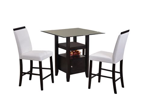 Lenn 3 Piece Counter Height Dining Set 35 Square Transitional