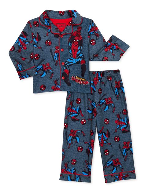 Spiderman Toddler Boys Coat Set 2 Piece Pajama Set Sizes 2t 5t