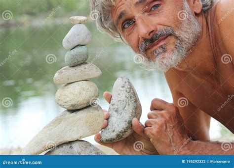 Stone Pile Man Stock Photo Image Of Rock Balance Contemplation