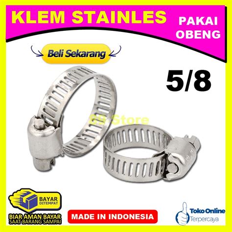 Jual Klem Selang Inch Klem Stainless Klem Penguci Selang Klem