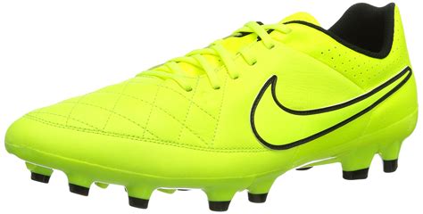 Nike Mens Tiempo Genio Leather Fg Soccer Cleat Neon Green Size 85