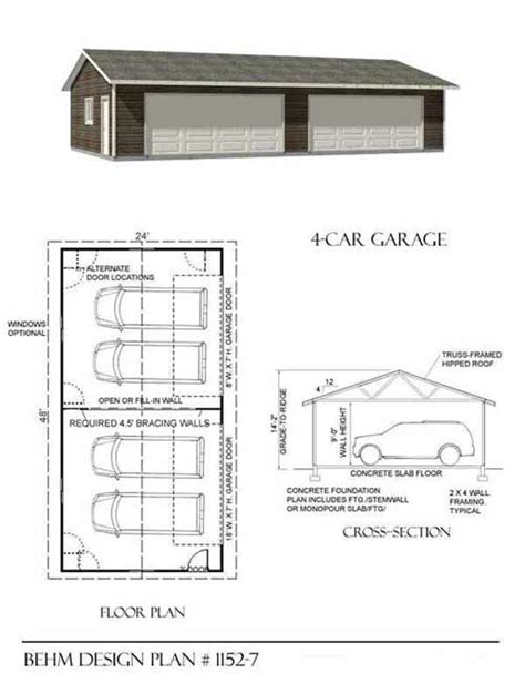 Pin By Rachel Cornec On Shop Plans Garage Plans Double Garage Plans