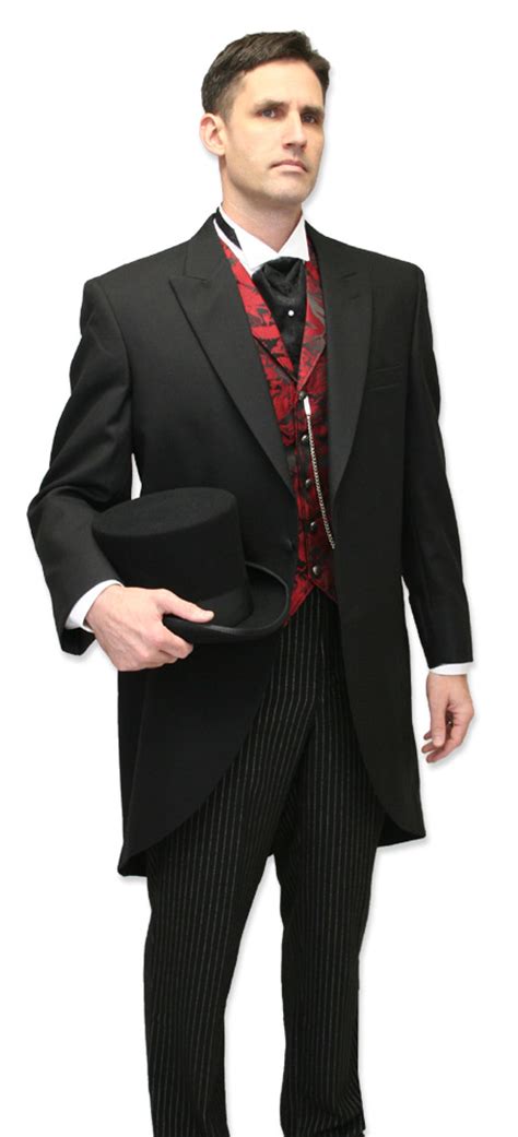 The term is in itself an oxymoron instead, men's semi formal is a slightly more relaxed dress code. Victorian Cutaway Morning Coat - Black Wool