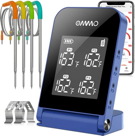 Bluetooth Meat Thermometer Ommo 394ft Wireless Digital