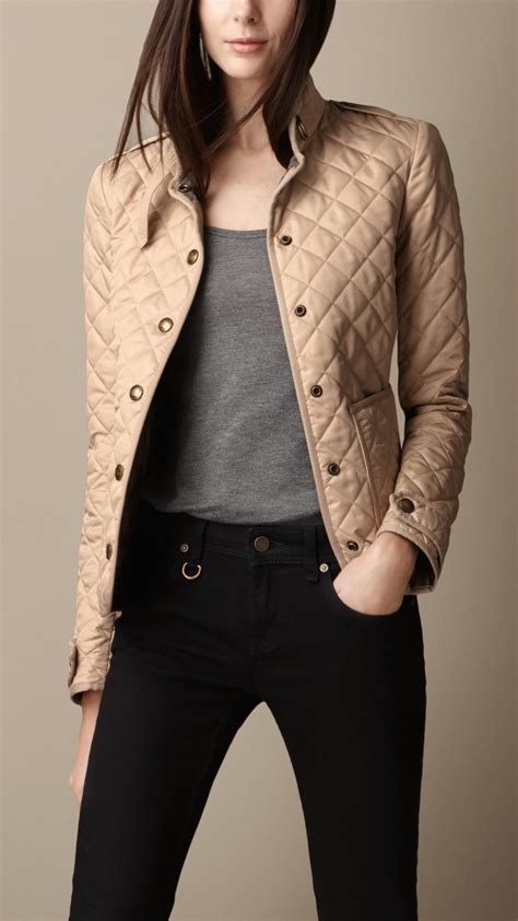 Lyst Burberry Heritage Quilted Jacket In Natural