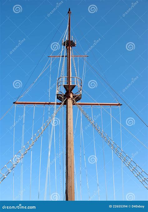 Ships Mast Stock Photo Image Of Boat Rigging Wood 22655394