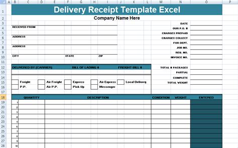 Clicking the search button or pressing enter within a field accomplishes the same result. Get Delivery Receipt Template Excel xls - Project ...