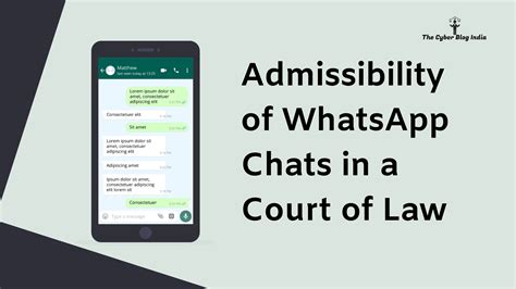 Admissibility Of Whatsapp Chats In A Court Of Law The Cyber Blog India