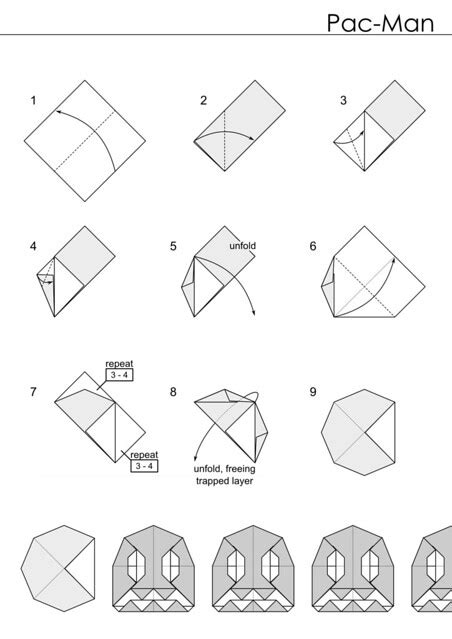 Origami Pacman Origami